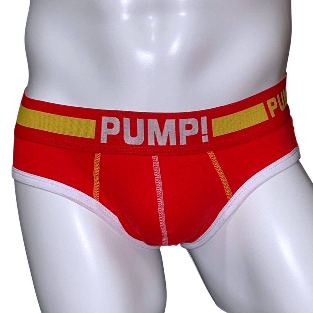 PUMP! Cotton Briefs Red/Yellow Size‎ XXL (34-36) H69 NWT